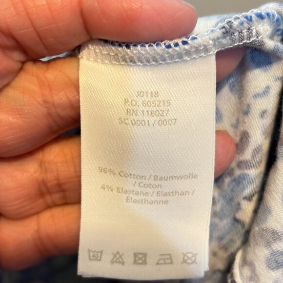 Boden Casual Jersey Short Sleeve Surplice Blue Floral Dress - Picture 8 of 10